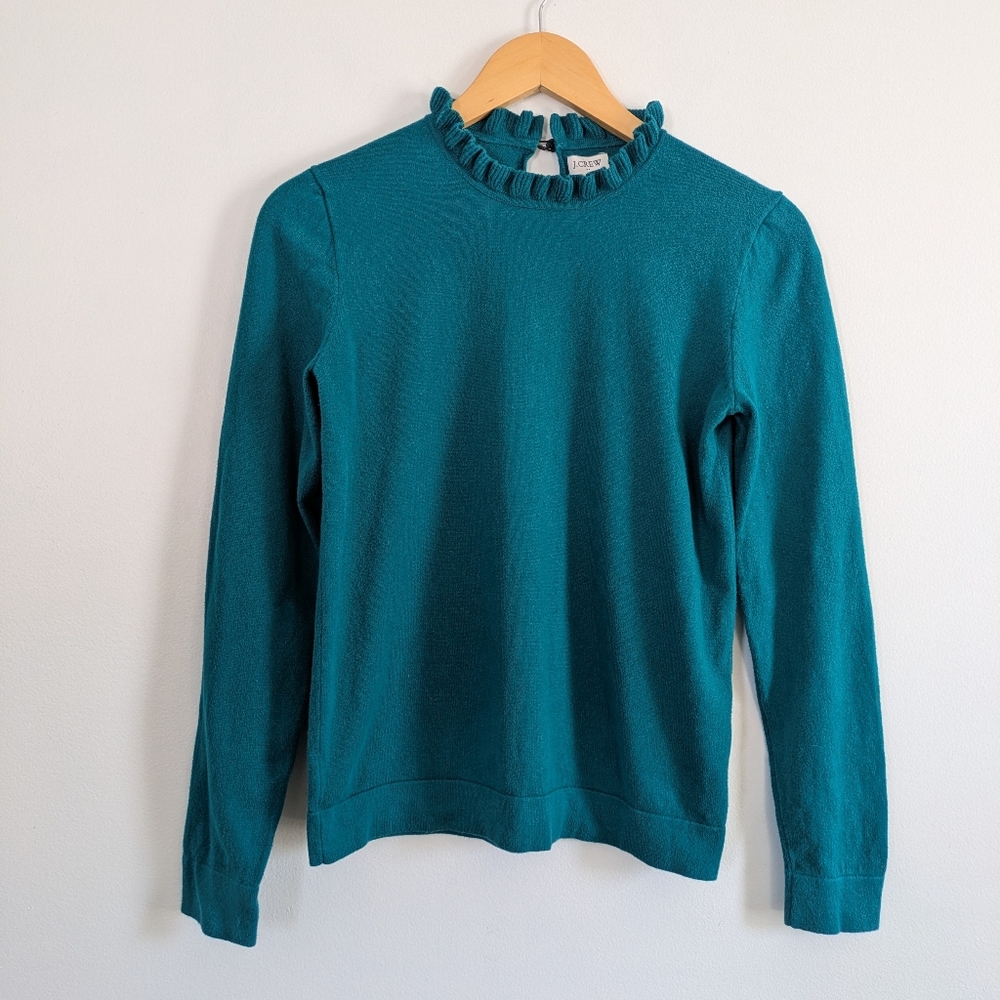 J. Crew Ruffle Neck Sweater